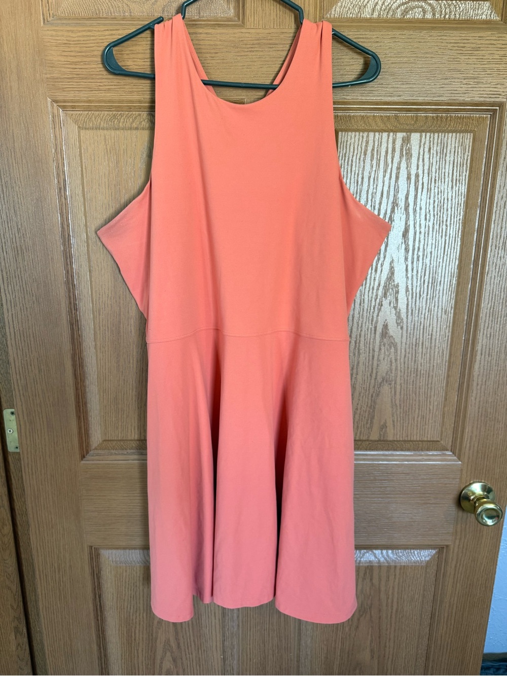 Athleta Coral Sleeveless Cutout Fit-&-Flare Mini Dress